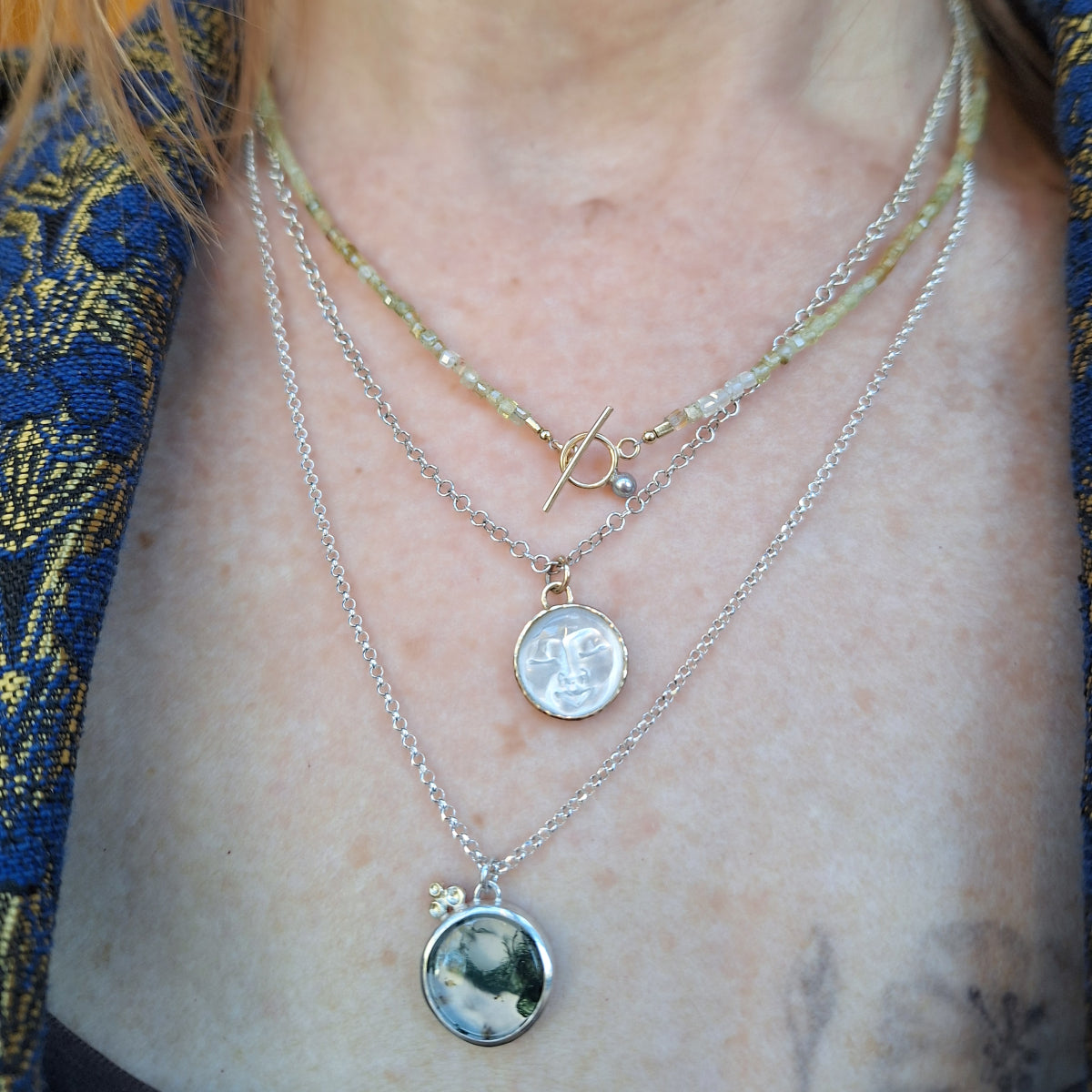 "Moss" ketting zilver