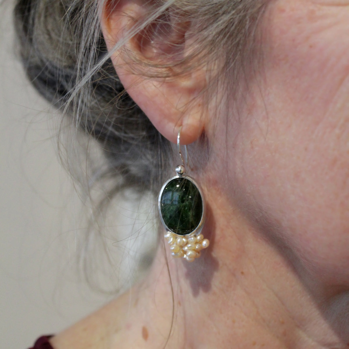 "Absinthe" oorbellen zilver