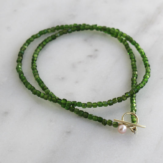 Ketting "Dots" Chroom diopsied