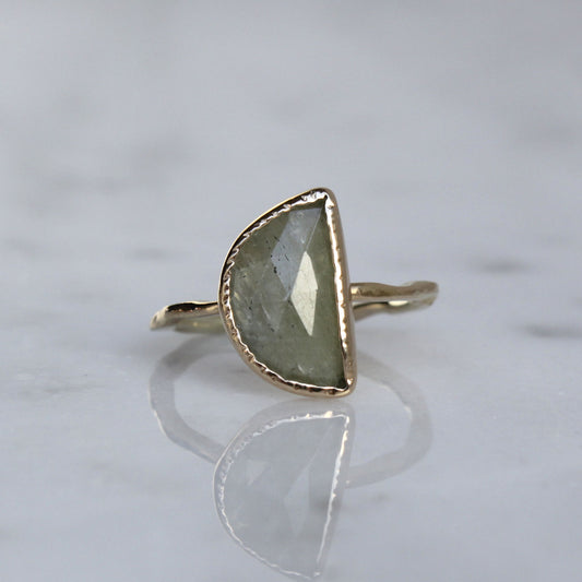 Luna, halve maan ring goud